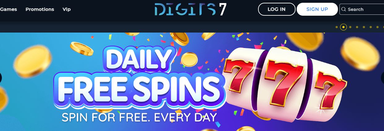 Gira gratis cada día y consigue ganancias reales en Digits7 Casino