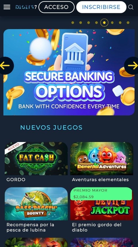 Juega los nuevos juegos disponibles en la app móvil de Digits7 Casino